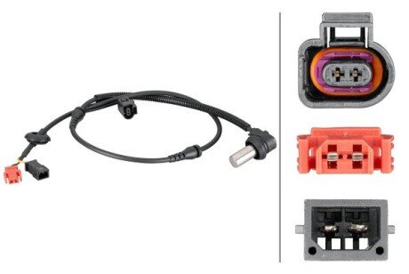 HELLA VW Датчик ABS передн. Passat 96-, Audi A4 95-, Skoda Super B 02- bhs (behr hella service) 6PU012806921
