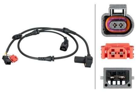 HELLA VW датчик ABS передн. Passat, Audi A4/6 94-, LT28-46 2.3 bhs (behr hella service) 6PU012806841