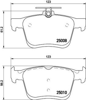 Колодки ручного (стоячого) тормоза bhs (behr hella service) 8DB 355 020-271