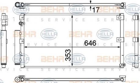 Конденсер кондиціонера bhs (behr hella service) 8FC 351 307-121