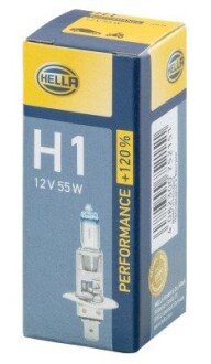 Лампа H1 12V 55W P14,5s +120% bhs (behr hella service) 8GH223498011