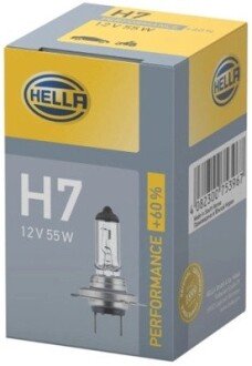 Лампа H7 12V 55W PX26D +60% bhs (behr hella service) 8GH223498231