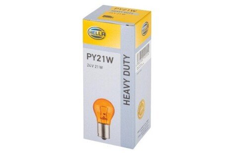 Лампа розжарювання, PY21W 24V 21W BAU 15s Amber bhs (behr hella service) 8GA006841241