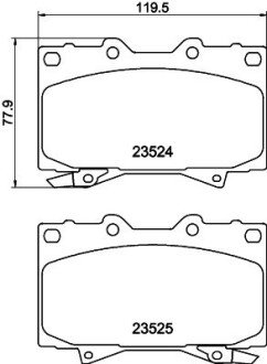 Передние тормозные колодки bhs (behr hella service) 8DB355009371