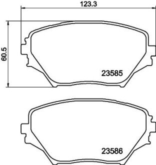 Передние тормозные колодки bhs (behr hella service) 8DB 355 009-741