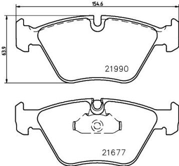 Передние тормозные колодки bhs (behr hella service) 8DB 355 010-711