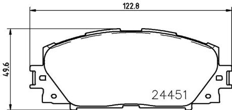 Передние тормозные колодки bhs (behr hella service) 8DB355014311