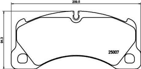 Передние тормозные колодки bhs (behr hella service) 8DB355015801