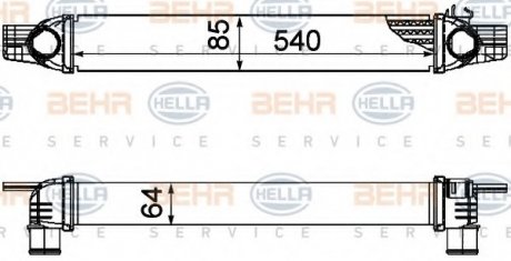 Радіатор інтеркулера bhs (behr hella service) 8ML 376 746-531