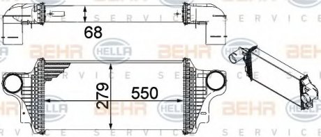 Радиатор интеркулера bhs (behr hella service) 8ML 376 754-621