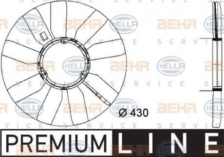 Вискомуфта Sprinter 905/906 /W202/W124 86- (Premium Line! OE) bhs (behr hella service) 8MV376733-281