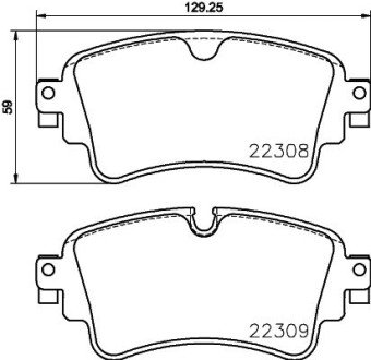 Задние тормозные колодки bhs (behr hella service) 8DB 355 024-791