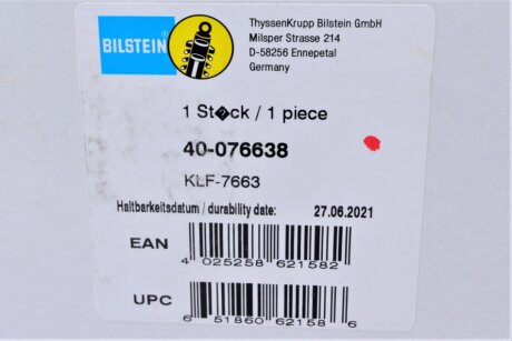 Пневматична ресора bilstein 40076638