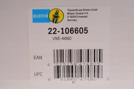Передній амортизатор (стойка) bilstein 22106605