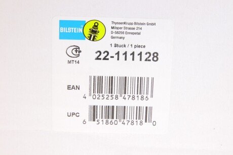 Передний амортизатор (стойка) bilstein 22-111128