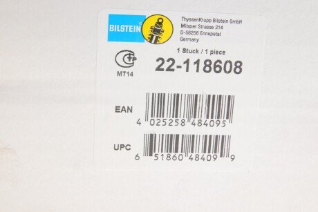 Передний амортизатор (стойка) bilstein 22118608