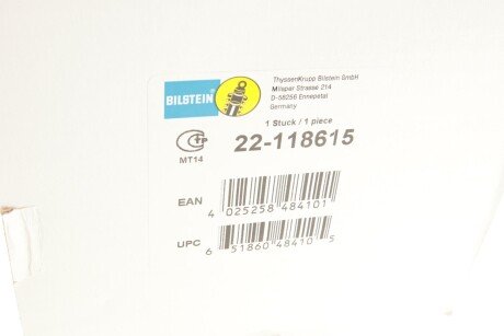 Передний амортизатор (стойка) bilstein 22118615