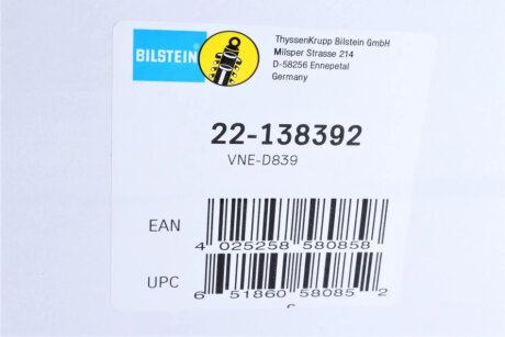 Передний амортизатор (стойка) bilstein 22138392