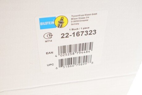Передний амортизатор (стойка) bilstein 22167323
