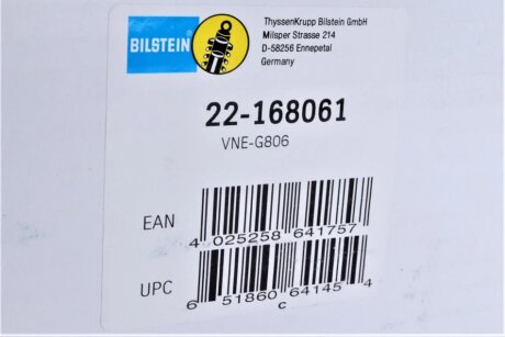Передній амортизатор (стойка) bilstein 22168061