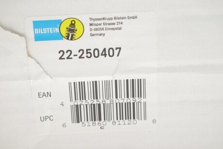 Передний амортизатор (стойка) bilstein 22-250407