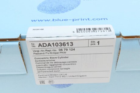 Гидравлический выжимной подшипник blue Print ADA103613