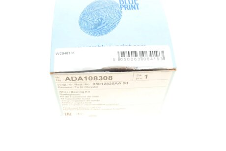 Підшипник кульковий (діам.>30 мм) зі змазкою в комплекті blue Print ADA108308