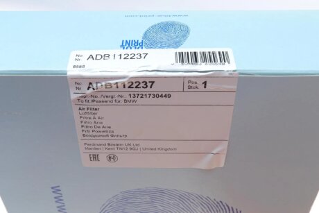 Фильтр воздушный blue Print ADB112237