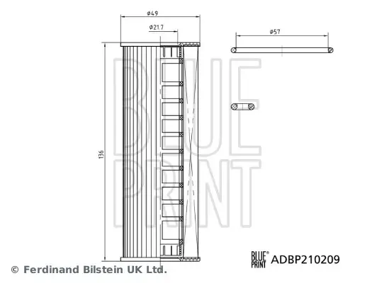 Масляный фильтр blue print ADBP210209