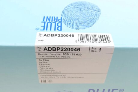 Фильтр воздушный blue Print ADBP220046