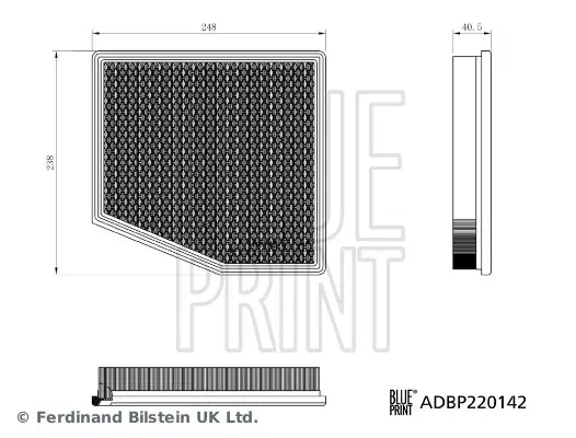 Фільтр повітряний Blue Print ADBP220142 (фото 1)