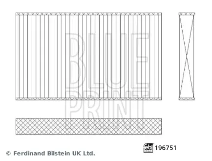 Угольный фильтр салона blue print ADBP250119
