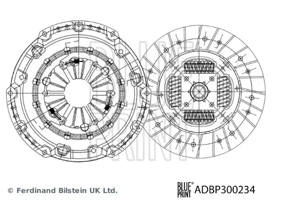 Комплект зчеплення в зборі Blue Print ADBP300234 (фото 1)