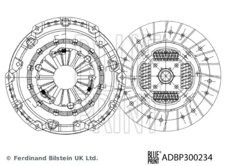 Комплект зчеплення в зборі Blue Print ADBP300234