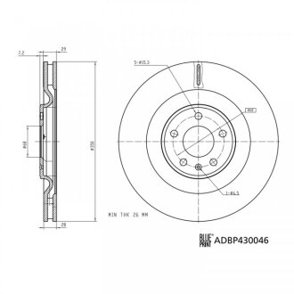 Гальмівний диск blue Print ADBP430046