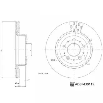 BLUE PRINT TESLA диск гальм. передній Model 3 blue print ADBP430115