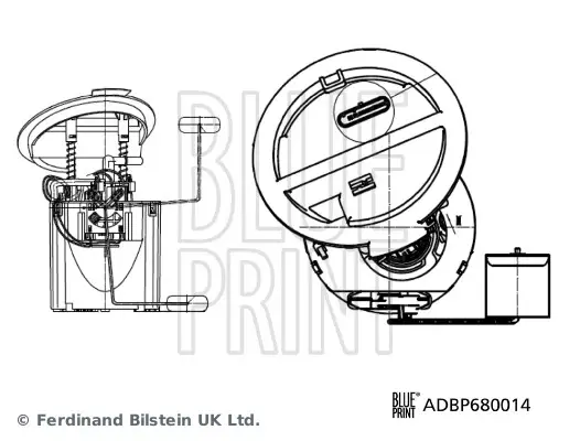 BLUE PRINT VW електробензонасос (модуль) 4.3 Bar W204/212 C180/E250 07- Blue Print ADBP680014 (фото 1)