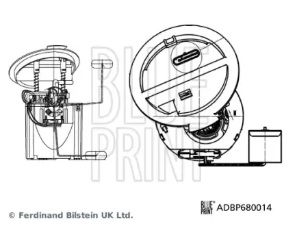 BLUE PRINT VW електробензонасос (модуль) 4.3 Bar W204/212 C180/E250 07- Blue Print ADBP680014