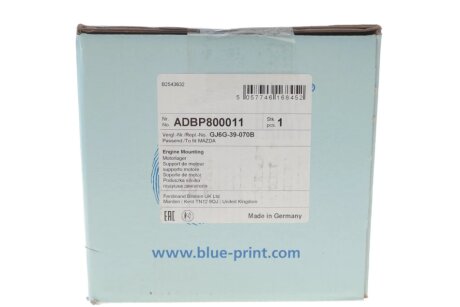 Подушка двигуна ліворуч MAZDA 6 -07 blue Print ADBP800011