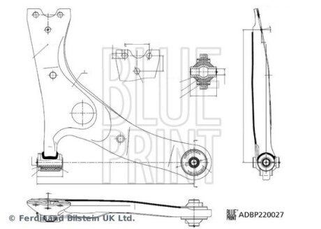 Важіль підвіски з сайлентблоками blue Print ADBP860200