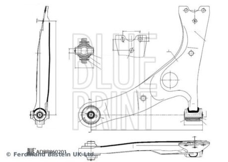 Важіль підвіски з сайлентблоками blue Print ADBP860201