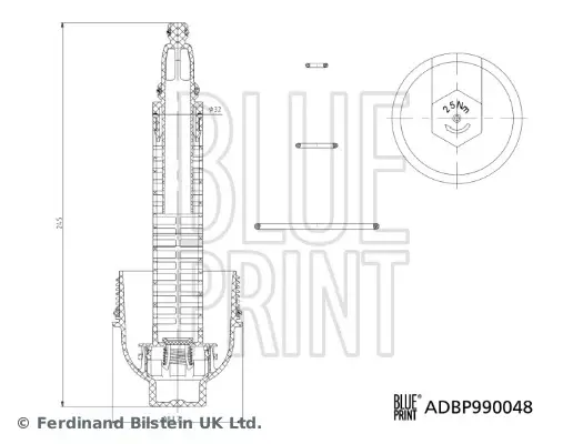BLUE PRINT BMW Кришка корпусу оливного фільтра 3 (E46) 330 xd 00-03 Blue Print ADBP990048 (фото 1)