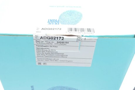 Фільтр АКПП blue Print ADG02172