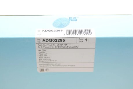 Фільтр повітря blue Print ADG02295