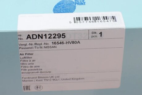 Фильтр воздушный blue Print ADN12295