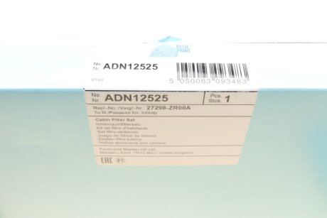 NISSAN Фильтр салона Infiniti QX56 (2шт.) blue Print ADN12525