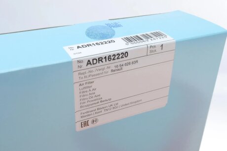 Фильтр воздушный blue Print ADR162220