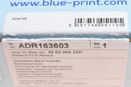 Гидравлический выжимной подшипник blue Print ADR163603