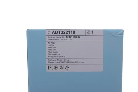 Фільтр повітря blue Print ADT322118