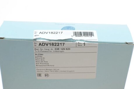 Фильтр воздушный blue Print ADV182217